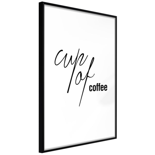 Poster - Caffeine Needed  - zwart