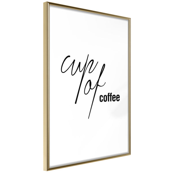 Poster - Caffeine Needed  - goud