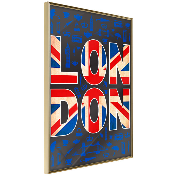 Poster - London  - goud