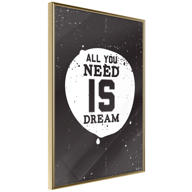 Poster - All You Need  - goud