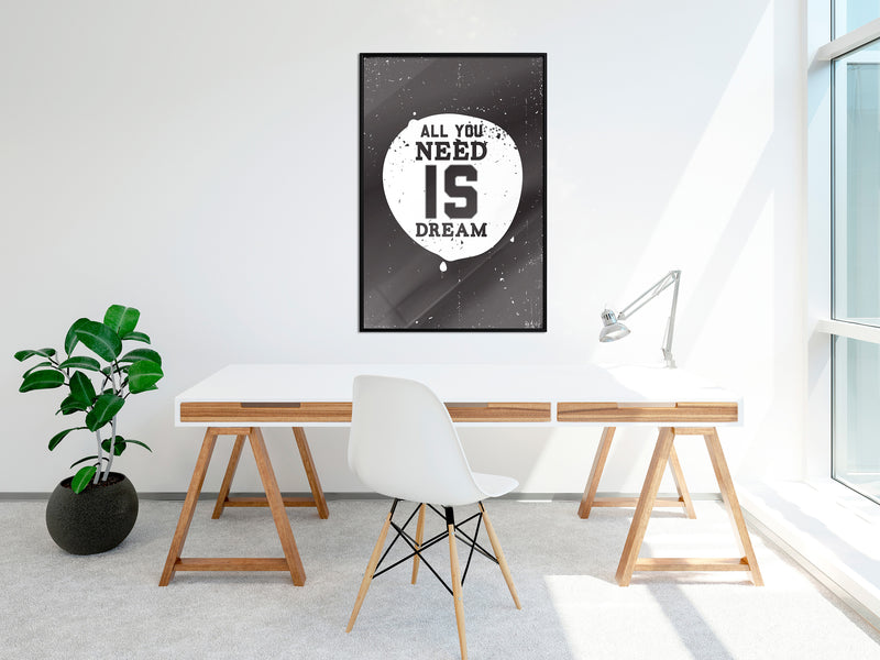 Poster - All You Need  - zwart