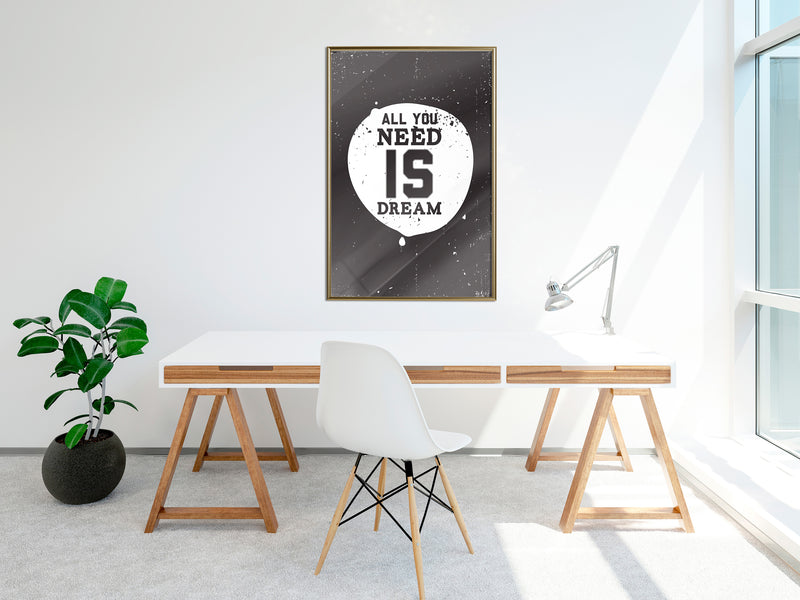 Poster - All You Need  - goud