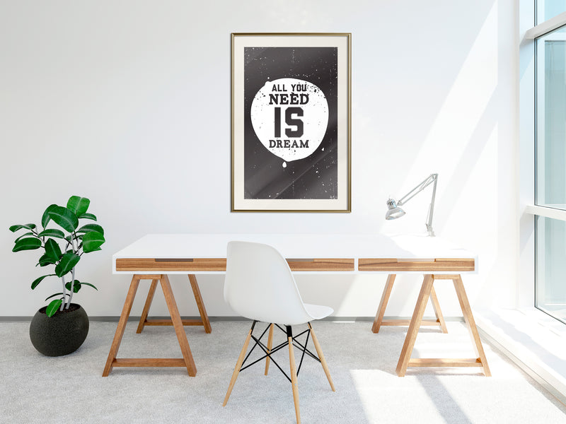 Poster - All You Need  - goud passepartout