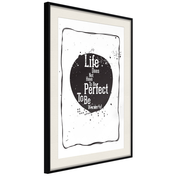 Poster - Life  - zwart passepartout