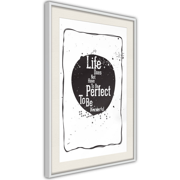 Poster - Life  - wit passepartout