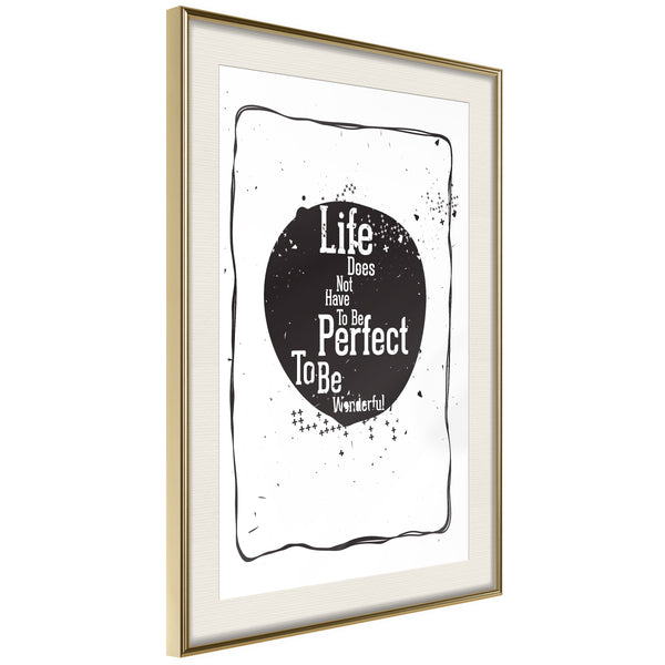 Poster - Life  - goud passepartout