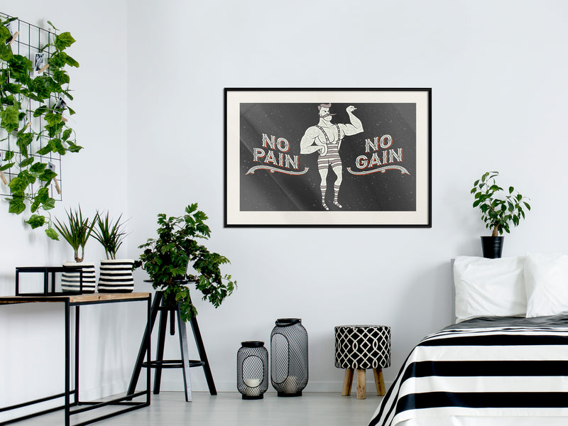 Poster - Athlete  - zwart passepartout