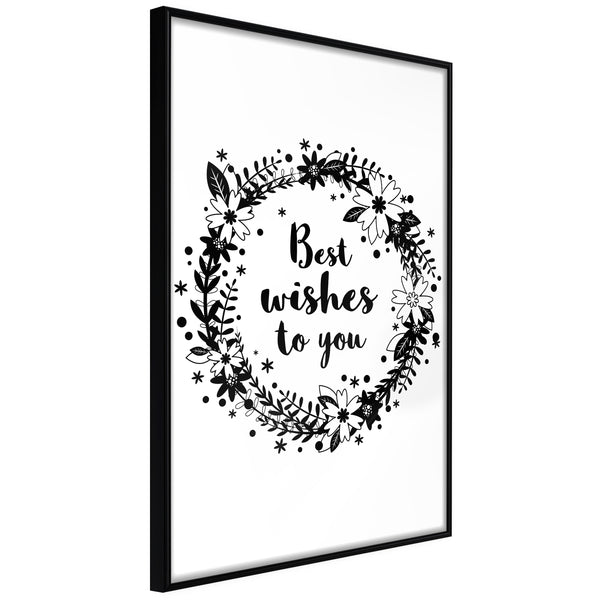 Poster - Best Wishes  - zwart