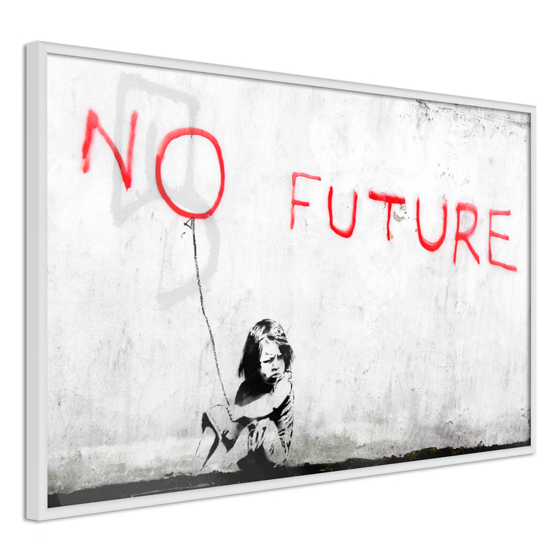 Poster - Banksy: No Future  - wit