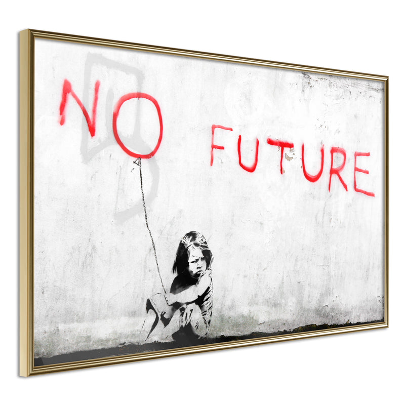 Poster - Banksy: No Future  - goud