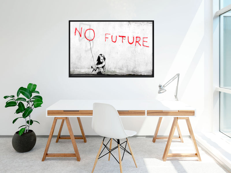 Poster - Banksy: No Future  - zwart