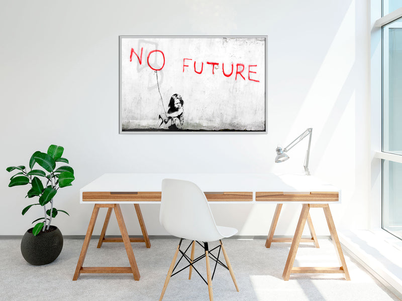 Poster - Banksy: No Future  - wit