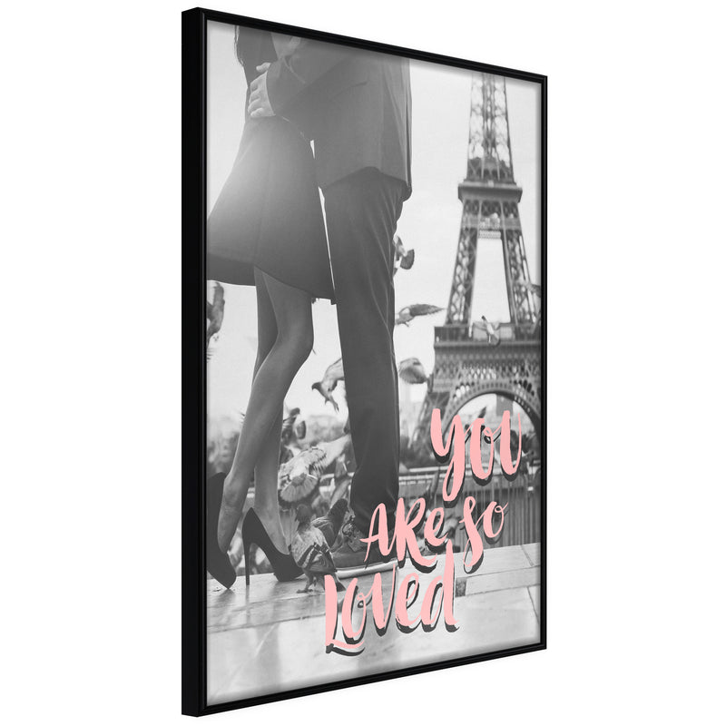 Poster - Love in Paris  - zwart