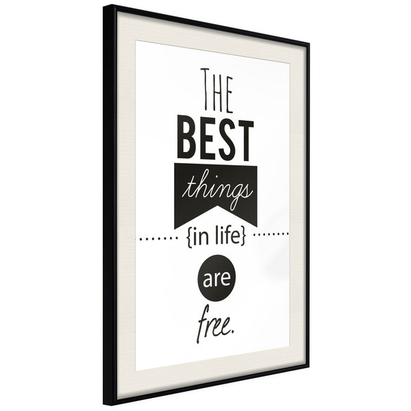 Poster - The Best Things   - zwart passepartout