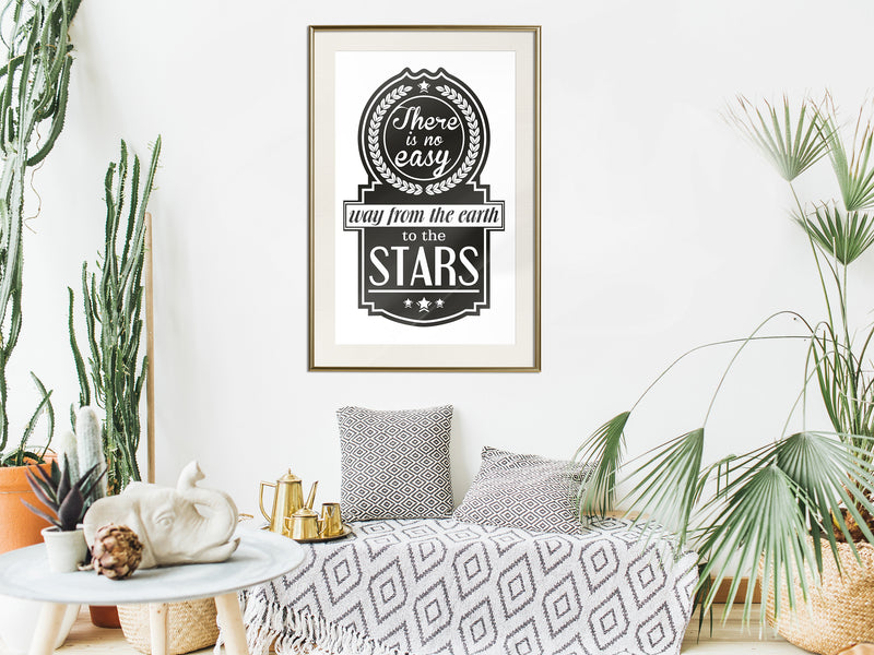 Poster - Way to the Stars   - goud passepartout