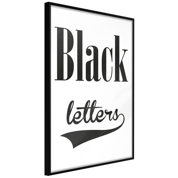 Poster - Black Lettering  - zwart