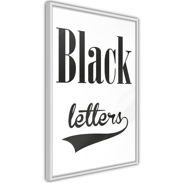 Poster - Black Lettering  - wit