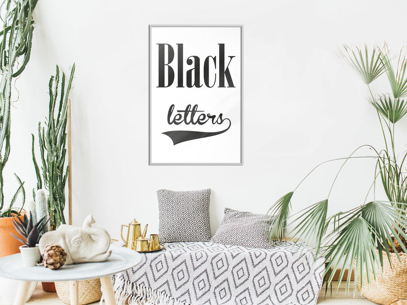 Poster - Black Lettering  - wit