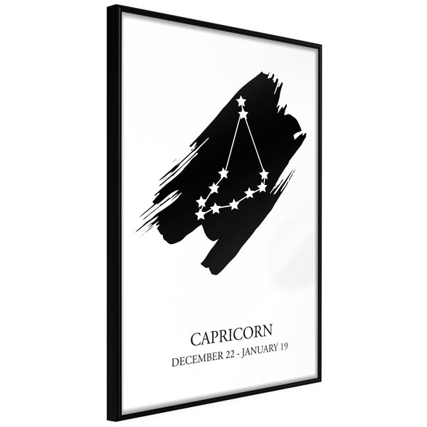 Poster - Zodiac: Capricorn I  - zwart