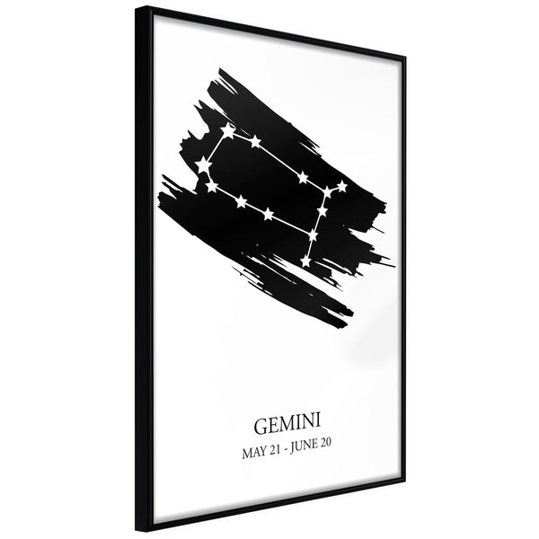 Poster - Zodiac: Gemini I  - zwart