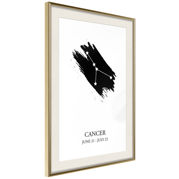 Poster - Zodiac: Cancer I  - goud passepartout