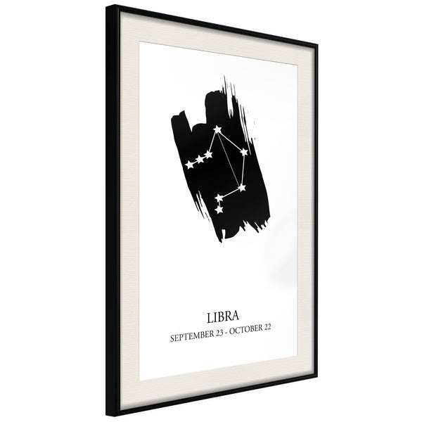 Poster - Zodiac: Libra I  - zwart passepartout