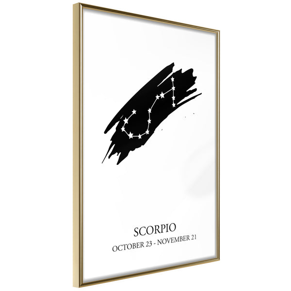 Poster - Zodiac: Scorpio I  - goud