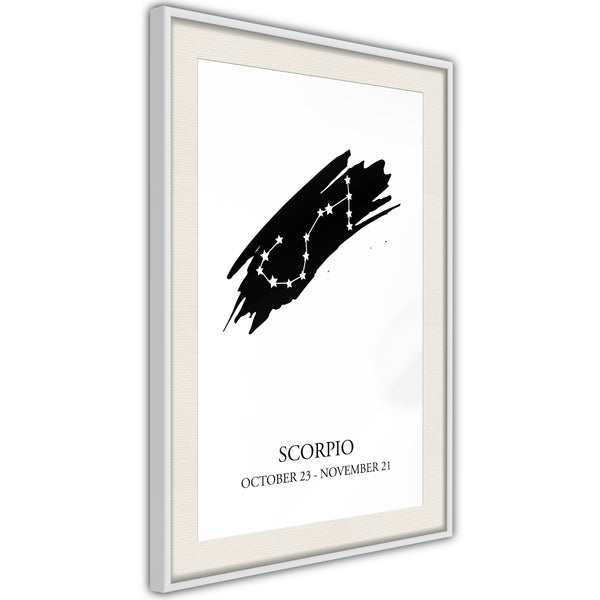 Poster - Zodiac: Scorpio I  - wit passepartout