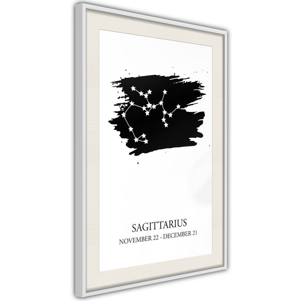 Poster - Zodiac: Sagittarius I  - wit passepartout