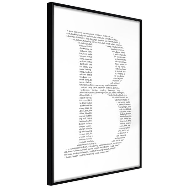 Poster - Capital B  - zwart