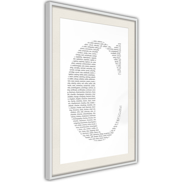 Poster - Capital C  - wit passepartout