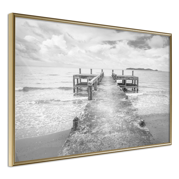 Poster - Old Pier  - goud