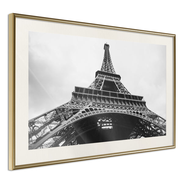 Poster - Symbol of Paris  - goud passepartout