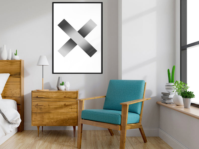 Poster - X  - zwart