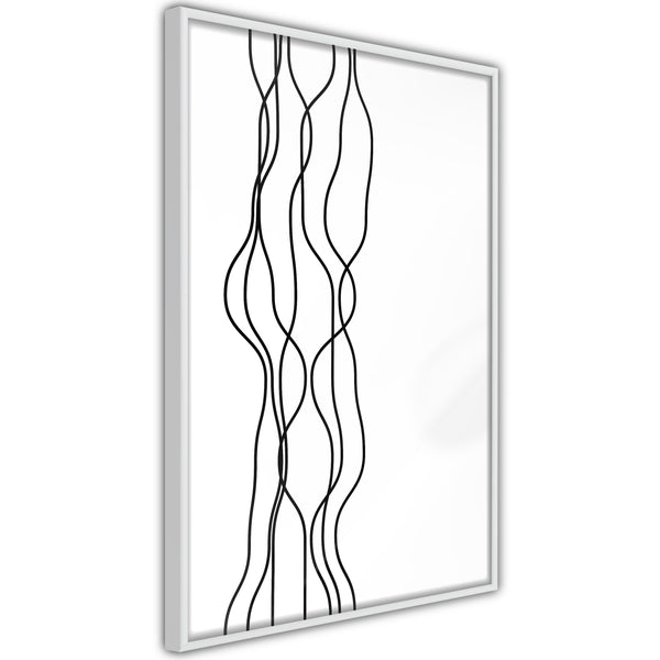 Poster - Wavy Lines  - wit