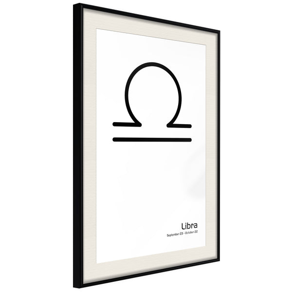 Poster - Zodiac: Libra II  - zwart passepartout