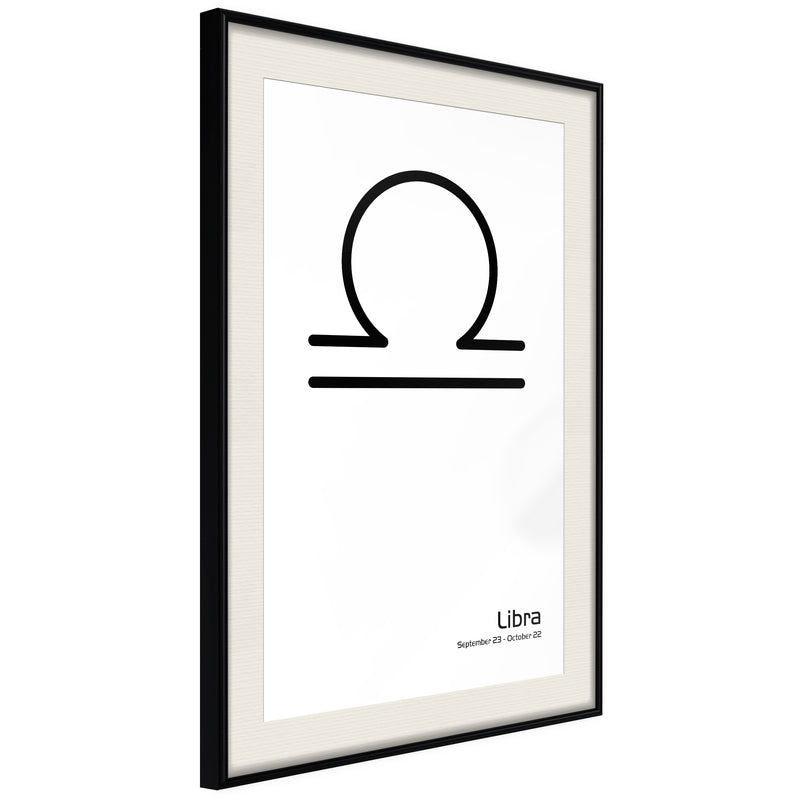 Poster - Zodiac: Libra II  - zwart passepartout