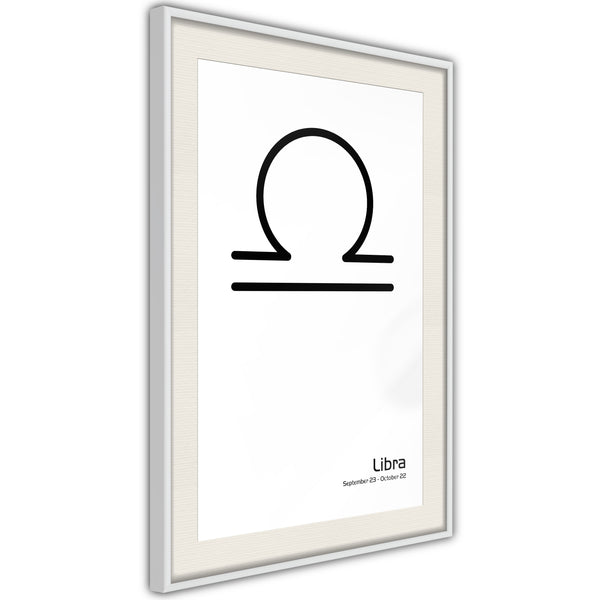 Poster - Zodiac: Libra II  - wit passepartout