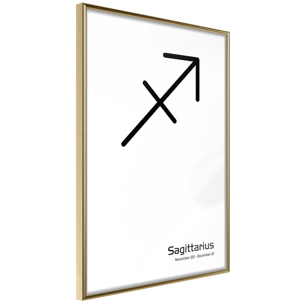 Poster - Zodiac: Sagittarius II  - goud