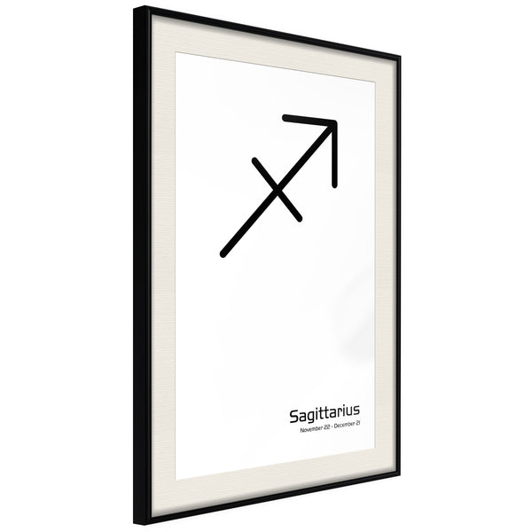 Poster - Zodiac: Sagittarius II  - zwart passepartout