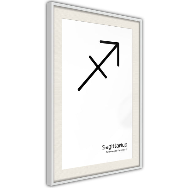 Poster - Zodiac: Sagittarius II  - wit passepartout