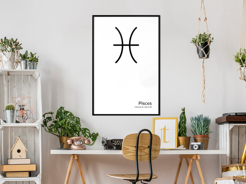 Poster - Zodiac: Pisces II  - zwart