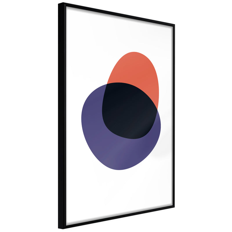 Poster - White, Orange, Violet and Black  - zwart