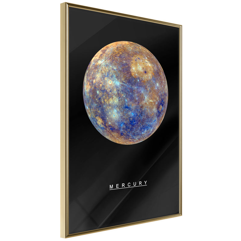 Poster - The Solar System: Mercury  - goud