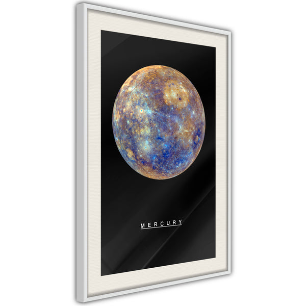 Poster - The Solar System: Mercury  - wit passepartout