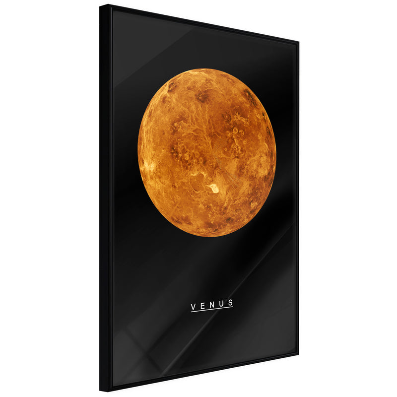 Poster - The Solar System: Venus  - zwart