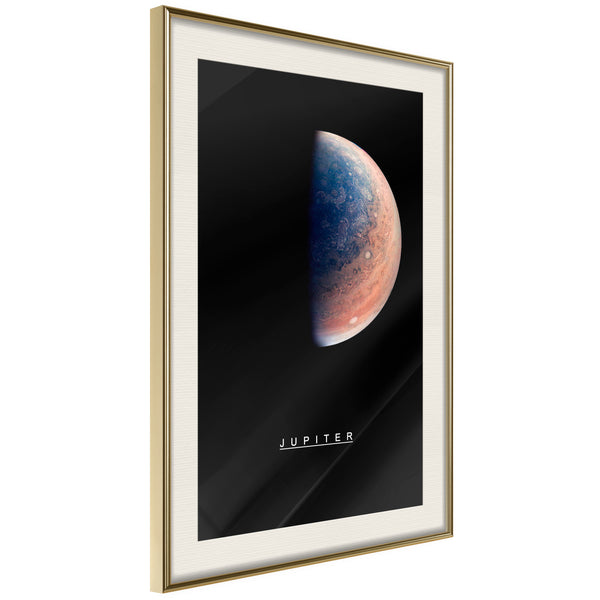 Poster - The Solar System: Jupiter  - goud passepartout