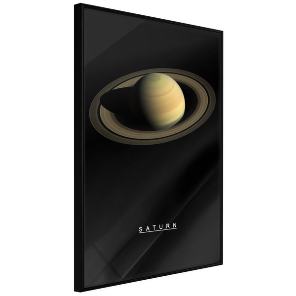 Poster - The Solar System: Saturn  - zwart