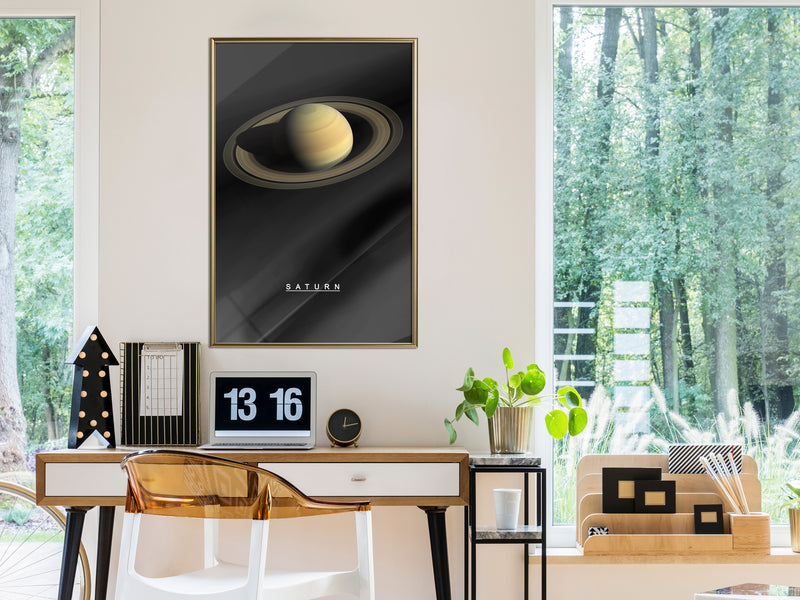 Poster - The Solar System: Saturn  - goud