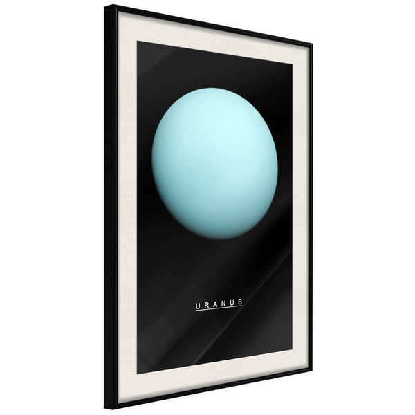 Poster - The Solar System: Uranus  - zwart passepartout